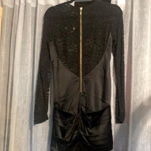 Black Satin Lace dress that by Guess by Marciano.